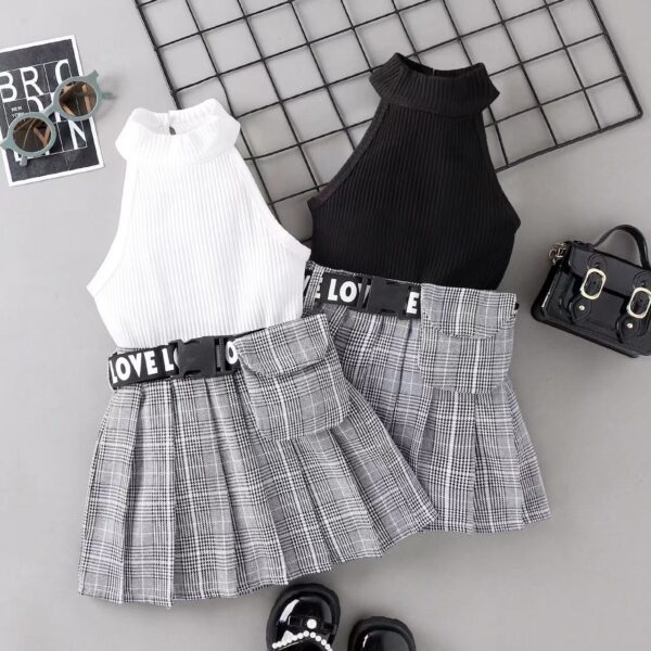 Top and caro skirt