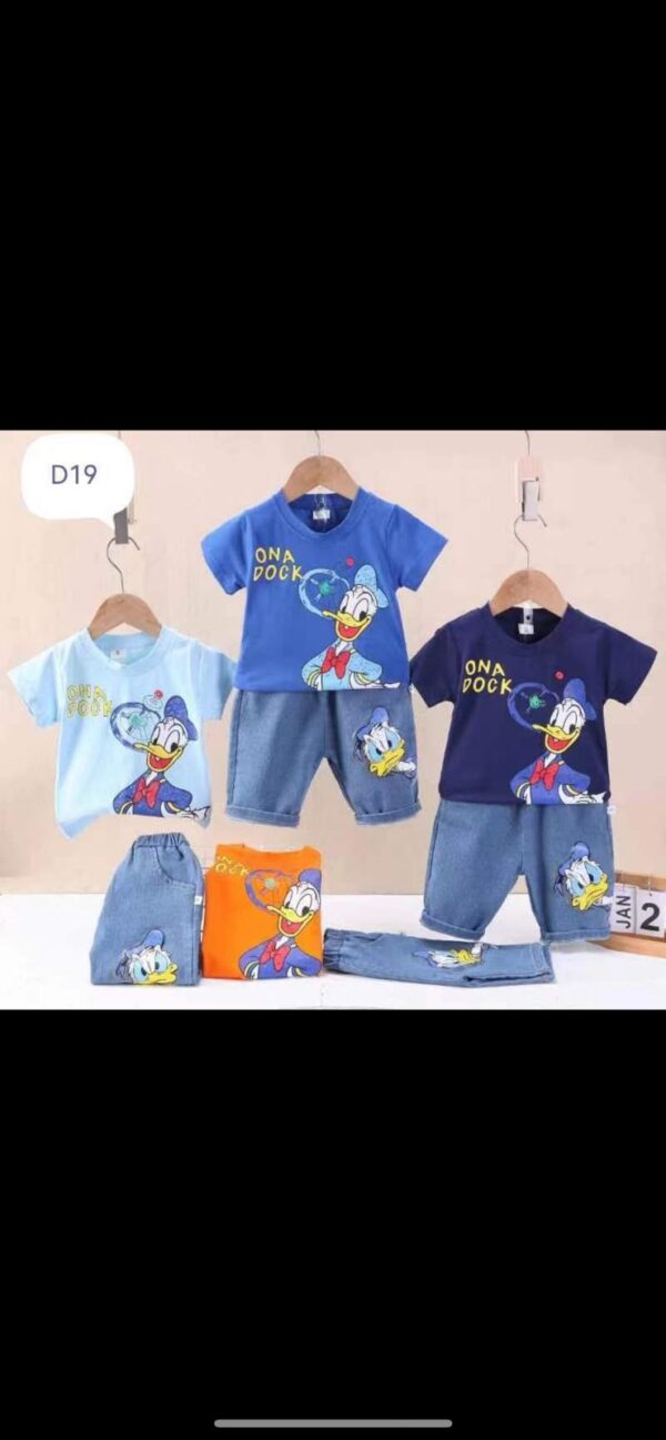 Boys' short-sleeved crew neck T-shirt and pants